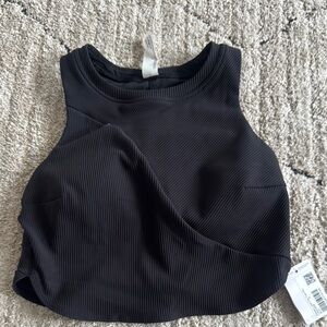 Lululemon Athletica Black Ribbed Yoga Bra size 6